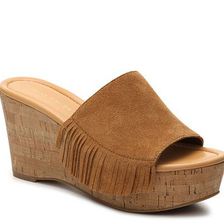 Incaltaminte Femei Marc Fisher Shawni Wedge Sandal Cognac