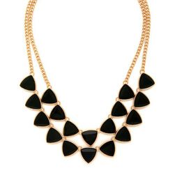 Bijuterii Femei Forever21 Triangle Layered Necklace Greengold