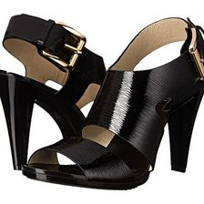 Incaltaminte Femei Michael Kors Carla Sandal Black Patent Saffiano