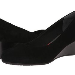 Incaltaminte Femei Rockport Total Motion 45MM Wedge Black Kid Suede