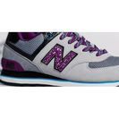 Incaltaminte Femei New Balance 574 New Balance Grey with Imperial Purple