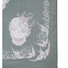 Accesorii Femei Alexander McQueen Skull Motif Silk Scarf Green Grey