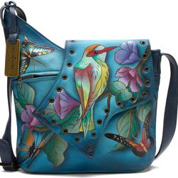 Anuschka Handbags Large Abstract Flap Bag Hawaiian Twilight
