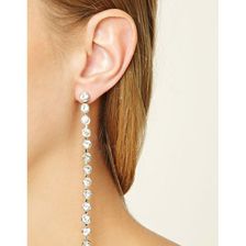 Bijuterii Femei Forever21 Rhinestone Drop Earrings Silverclear