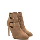 Incaltaminte Femei CheapChic Three Pointer Elastic Strap Booties Taupe