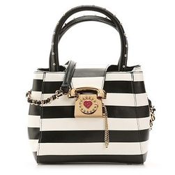 Accesorii Femei Betsey Johnson Betsey Johnson You Rang Mini Satchel BlackWhite