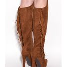 Incaltaminte Femei CheapChic Long Live Fringe Over-the-knee Boots Dkrust