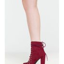 Incaltaminte Femei CheapChic Laces On Laces Faux Suede Booties Burgundy