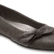 Trotters Suki Dark Grey Mini Dot Suede/Nappa