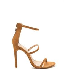 Incaltaminte Femei CheapChic Three To One Faux Suede Strappy Heels Tan