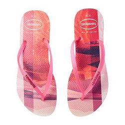 Incaltaminte Femei Havaianas Slim Paisage Flip Flops Crystal Rose