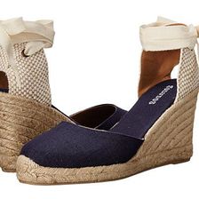 Incaltaminte Femei Soludos Tall Wedge Linen Navy