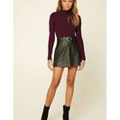 Bijuterii Femei Forever21 Contemporary Mock Neck Sweater Aubergine