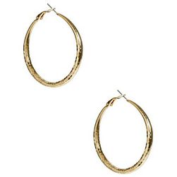 Bijuterii Femei GUESS Gold-Tone Medium Textured Hoops gold