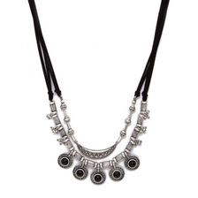 Bijuterii Femei Forever21 Faux Stone Layered Necklace Bsilverblack