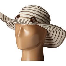 Accesorii Femei San Diego Hat Company RBM5558 Ribbon Sun Brim Hat Grey