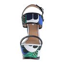Incaltaminte Femei DSQUARED2 Wedge Verde Blue Cotone Stampa Piume