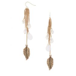 Bijuterii Femei Forever21 Feather Duster Earrings Whiteantique gold