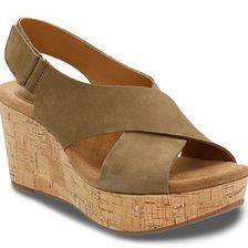 Incaltaminte Femei Clarks Artisan Caslynn Shae Wedge Sandal Olive