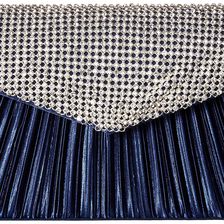 Jessica McClintock Lily Rhinestone Envelope Clutch Navy