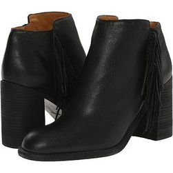 Incaltaminte Femei See by Chloe Pebbled Leather Bootie with A Fringe Black