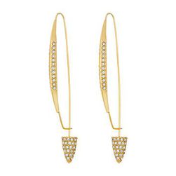 Bijuterii Femei Cole Haan Pave Triangle Pin Earrings GoldCrystal