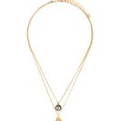 Bijuterii Femei Forever21 Layered Round Pendant Necklace Gold