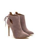 Incaltaminte Femei CheapChic Brownie Points Faux Suede Booties Grey