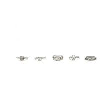 Bijuterii Femei Forever21 Rhinestone Ring Set Silverclear