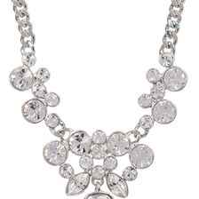 Givenchy Y-Neck Crystal Necklace SILVER