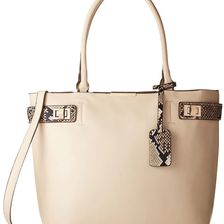 Gabriella Rocha Tabitha Satchel with Snake Detail Beige