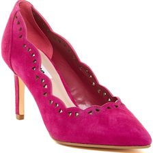Dune London Winona Laser Cut Pump RASPBERRY SUEDE