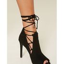 Incaltaminte Femei Forever21 Lace-Up Stiletto Sandals Olive