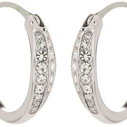 Fossil Pave Vintage Glitz Hoop Earrings STAINLESS