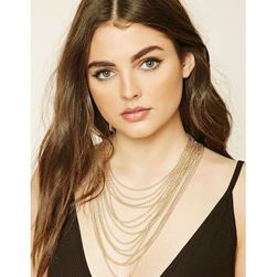 Bijuterii Femei Forever21 Beaded Layered Necklace Gold