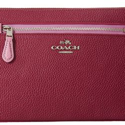 COACH Color Block Nolita 24 Wristlet Sv/Cyclamen/Marshmallow