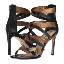 Incaltaminte Femei Via Spiga Elyse BlackBright Bronze NappaGlitter Suede