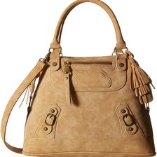 Steve Madden Bcrissa Nubuck Satchel Taupe/Gold