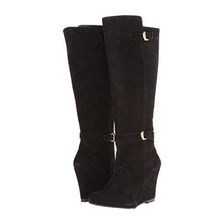 Incaltaminte Femei Fitzwell Wedgy Dress Wide Calf Black Suede
