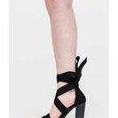 Incaltaminte Femei CheapChic Make A Pointe Strappy Wraparound Heels Black