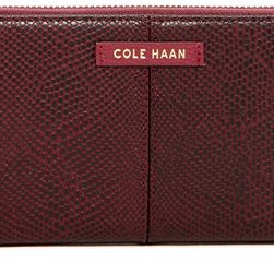 Cole Haan Benson Tassel Leather Continental Wallet TAWNY PORT SNAKE