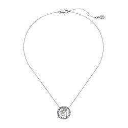 Bijuterii Femei Michael Kors Disc Pendant Necklace SilverMother-of-PearlClear