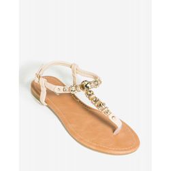 Incaltaminte Femei CheapChic Tl-35 What A Gem Sandal Nude