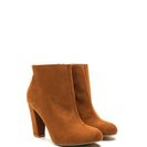 Incaltaminte Femei CheapChic Major Muse Chunky Faux Suede Booties Chestnut