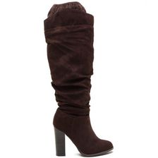 Incaltaminte Femei CheapChic Cuff It Out Slouchy Faux Suede Boots Brown