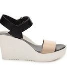 Incaltaminte Femei Charles David Camp Wedge Sandal BlackWhite