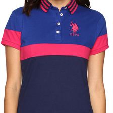 U.S. POLO ASSN. Tipped Polo Shirt Medieval Blue