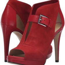 Michael Kors Isabella Bootie Crimson Kid Suede/Smooth Calf