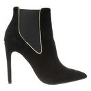 Incaltaminte Femei Just Cavalli High Heel Ankle Boot w Piping Black