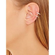 Bijuterii Femei Forever21 Rhinestone Ear Cuff Set Silverclear
